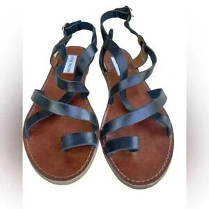 Steve Madden women’s Agathist black/ brown Sandals sz 7 great used condition